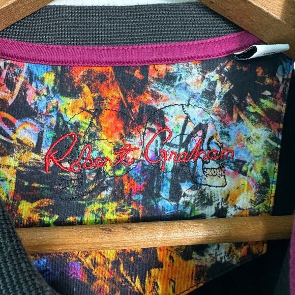 Robert Graham THE PLAYER POLO Shirt Mens Classic Fit Large Embroidered Skull - Picture 8 of 14